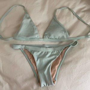 LA Hearts light blue mint bikini